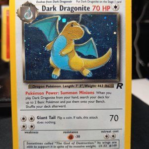 Dark Dragonite Holo 5/82 Team Rocket 1999 WOTC Pokemon Card Rare Holo LP-MP